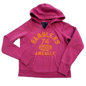 Y2k vintage pink American Eagle fitted babydoll hooded sporty shirt xs